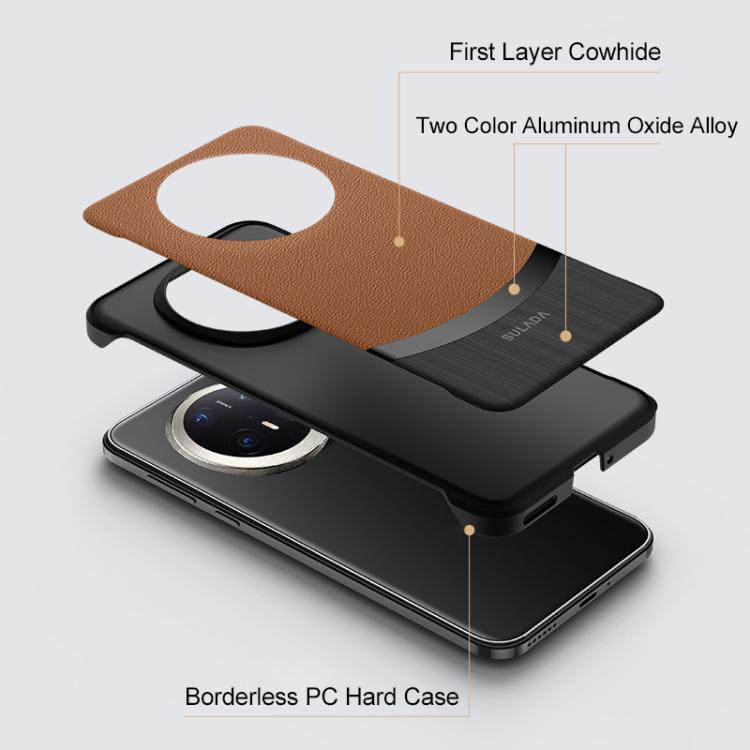 For Huawei Mate 70 Pro / Mate 70 Pro+ SULADA Frameless Top Layer Cowhide Leather Hybrid PC Phone Case(Black) - Huawei Cases by SULADA | Online Shopping South Africa | PMC TechLife | Buy Now Pay Later Mobicred