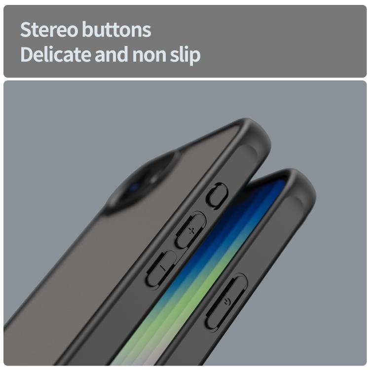 For iPhone 16e Fan Dun Series TPU Hybrid PC Frosted Phone Case(Black) - iPhone 16e Cases by PMC TechLife | Online Shopping South Africa | PMC TechLife | Buy Now Pay Later Mobicred
