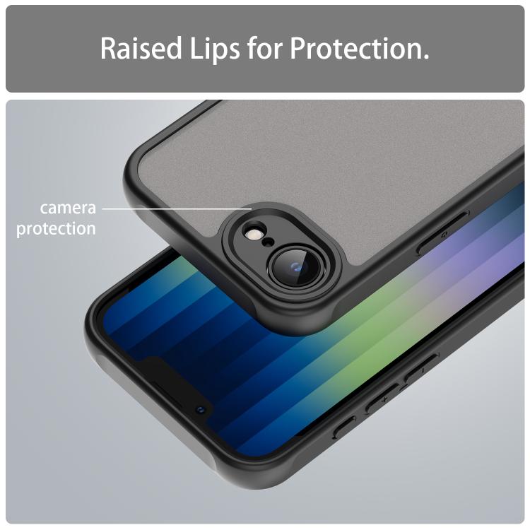 For iPhone 16e Fan Dun Series TPU Hybrid PC Frosted Phone Case(Black) - iPhone 16e Cases by PMC TechLife | Online Shopping South Africa | PMC TechLife | Buy Now Pay Later Mobicred