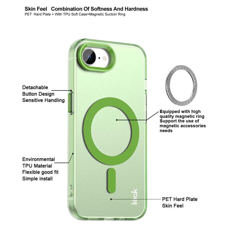 For iPhone 16e IMAK Candy Series Shockproof MagSafe Phone Case(Orange) - iPhone 16e Cases by imak | Online Shopping South Africa | PMC TechLife | Buy Now Pay Later Mobicred