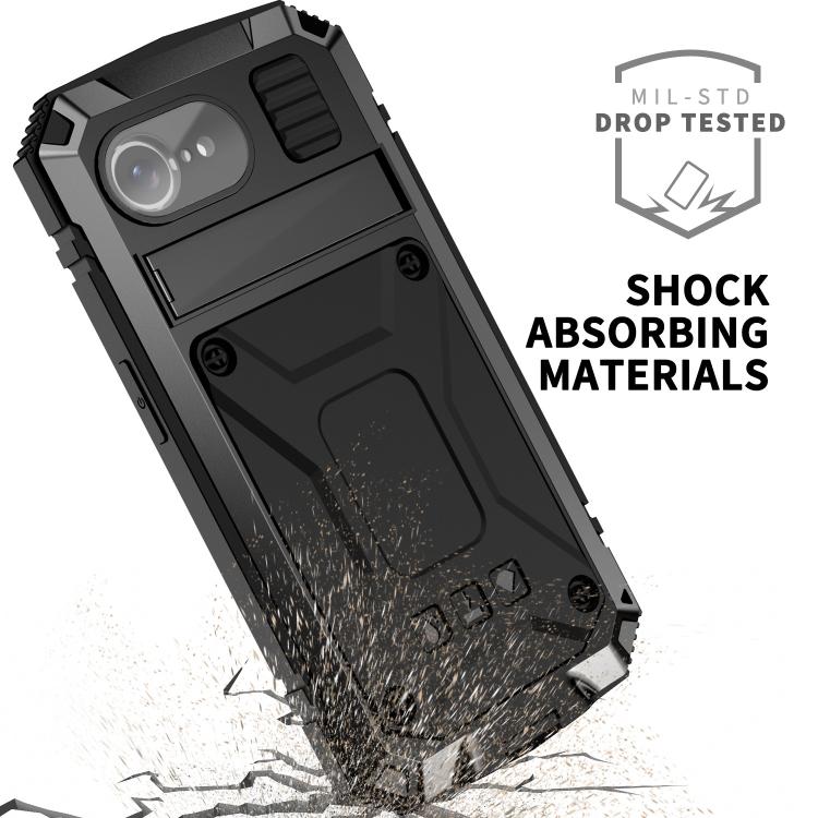 For iPhone 16e IP68 Waterproof Dustproof Shockproof Phone Case(Black) - iPhone 16e Cases by PMC TechLife | Online Shopping South Africa | PMC TechLife | Buy Now Pay Later Mobicred
