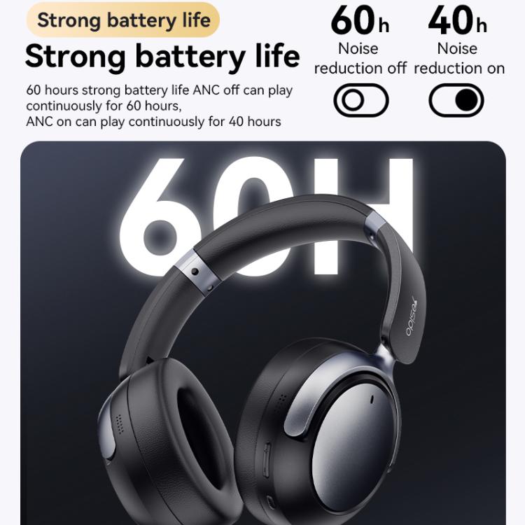 Yesido EP07 Hybrid Dual-feed ANC Noise Reduction Bluetooth Headphones(Black) - free shipping - PMC TechLife - Order now!
