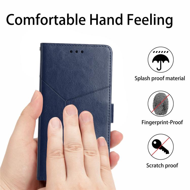 For Tecno Pova 7 4G Y-shaped Pattern Flip Leather Phone Case(Blue) - free shipping - PMC TechLife - Order now!