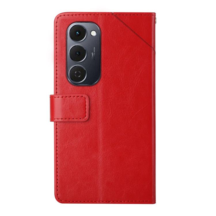 For Tecno Spark 40 Pro+ 4G Y-shaped Pattern Flip Leather Phone Case(Red) - free shipping - PMC TechLife - Order now!