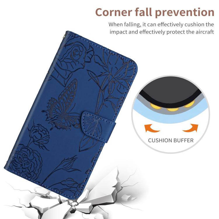 For Tecno Spark 40 Pro+ 4G Skin Feel Butterfly Embossed Flip Leather Phone Case(Blue) - free shipping - PMC TechLife - Order now!