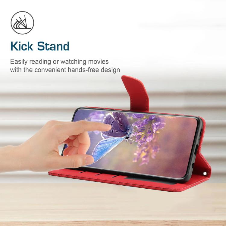 For Tecno Pova 7 4G Skin Feel Butterfly Embossed Flip Leather Phone Case(Red) - free shipping - PMC TechLife - Order now!