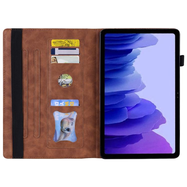 For Tecno Megapad 11 2024 Splicing Shockproof Leather Tablet Case(Brown) - Others by PMC TechLife | Online Shopping South Africa | PMC TechLife | Buy Now Pay Later Mobicred
