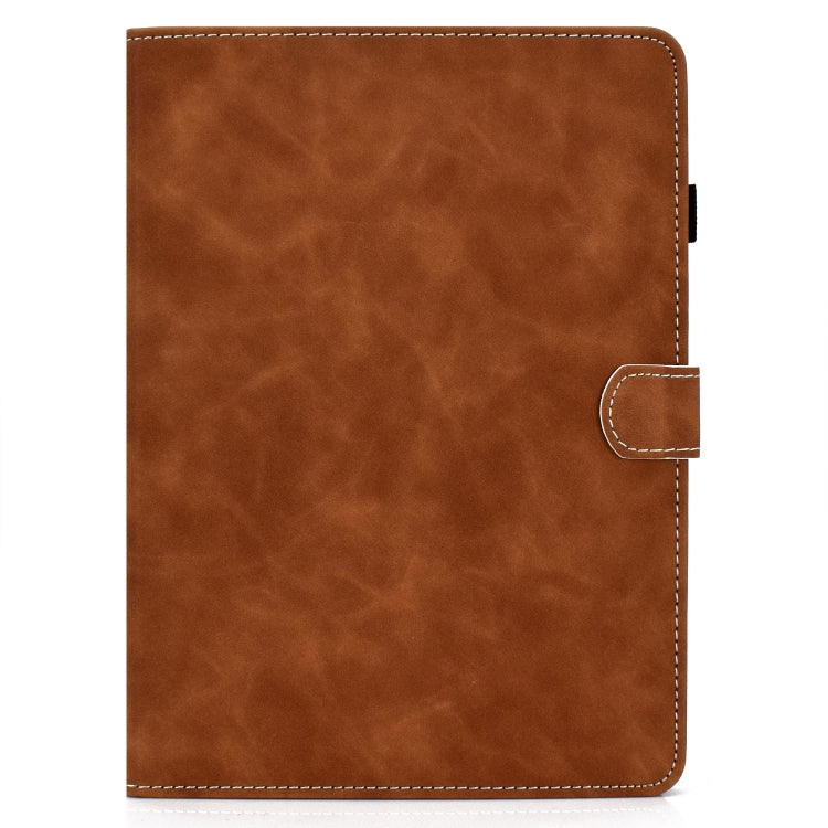 For iPad Air 2022 / 2020 10.9 Cowhide Texture Horizontal Flip Leather Case with Holder & Card Slots & Sleep / Wake-up Function(Brown) - iPad Air (2022) / (2020) 10.9 Cases by PMC Jewellery | Online Shopping South Africa | PMC Jewellery