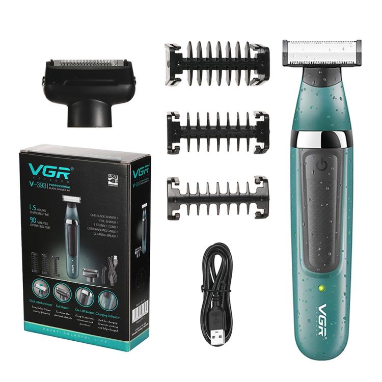 VGR V-393 Double Cuttter Head IPX5 Electric Shaver(Blue) - free shipping - PMc TechLife - Order now!