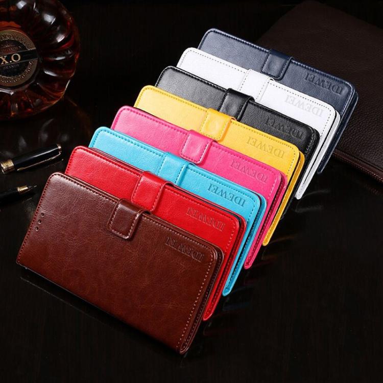 For iPhone 16e idewei Crazy Horse Texture Leather Phone Case(Sky Blue) - free shipping - PMc TechLife - Order now!