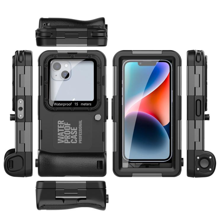 RedPepper 4th Generation Diving Protective Case for iPhone, Waterproof depth: 15m(Black) - Waterproof Bag by RedPepper | Online Shopping South Africa | PMc TechLife | Buy Now Pay Later Mobicred