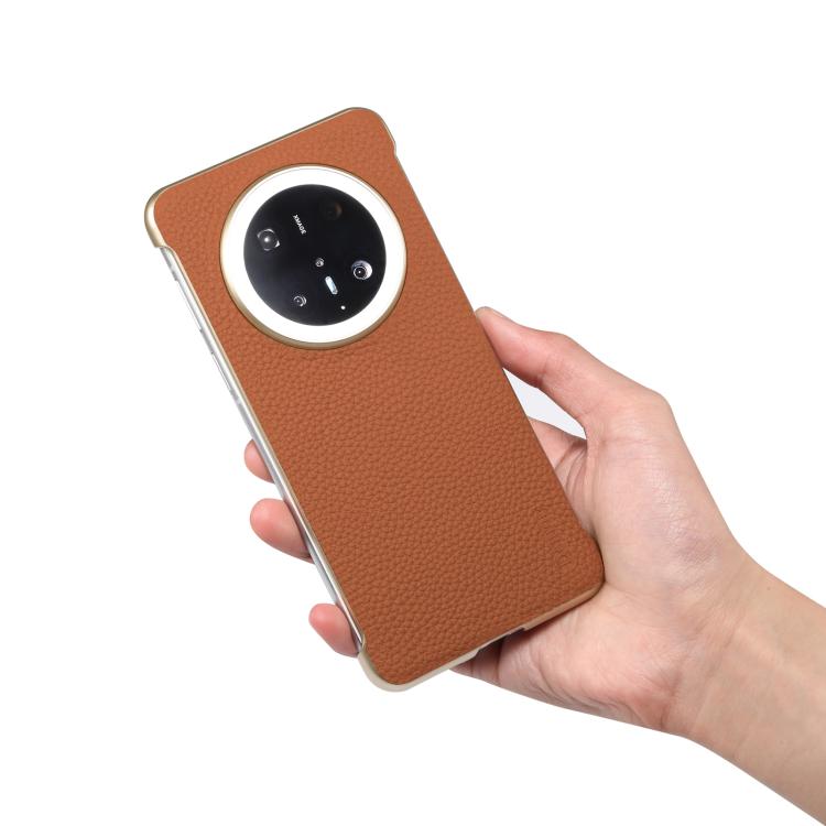 For Huawei Mate 60 Denior A20 Genuine Leather Litchi Texture MagSafe Frameless Phone Case(Brown) - free shipping - PMc TechLife - Order now!