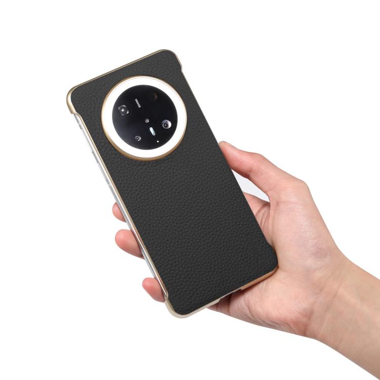 For Huawei Mate 70 Pro Denior A20 Genuine Leather Litchi Texture MagSafe Frameless Phone Case(Black) - free shipping - PMc TechLife - Order now!