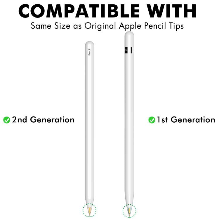 C04L 4pcs / Set 1.05mm Capacitive Stylus Replacement Nibs for Apple Pencil 2 / 1(Transparent Color Mixing) - Pencil Accessories by PMc TechLife | Online Shopping South Africa | PMc TechLife | Buy Now Pay Later Mobicred