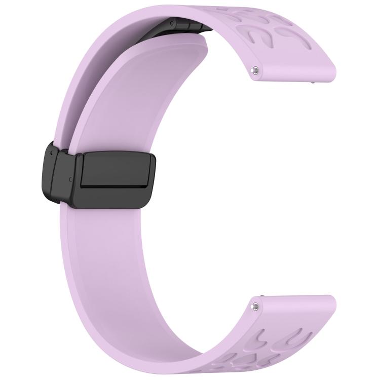 20mm Kalebol Universal Leopard Print Magnetic Folding Buckle Silicone Strap(Purple) - free shipping - PMc TechLife - Order now!