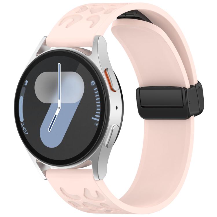 22mm Kalebol Universal Leopard Print Magnetic Folding Buckle Silicone Strap(Pink) - free shipping - PMc TechLife - Order now!