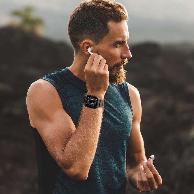 For Apple Watch Ultra 2 / 1 49mm VIETAO Carbon Fiber Silicone Strap(Black) - Watch Bands by VIETAO | Online Shopping South Africa | PMc TechLife | Buy Now Pay Later Mobicred