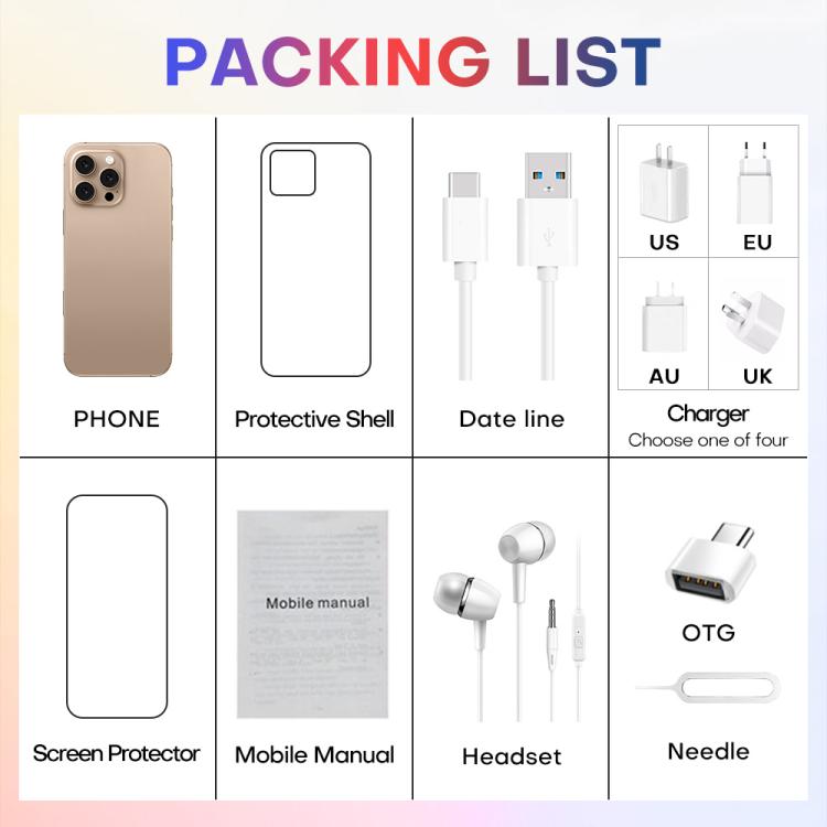 A88 / i16 Pro Max, 2GB+16GB, 6.6 inch Android 8.1 MTK6580A Quad Core, OTG, Network: 3G, Dual SIM, Plug:EU Plug(Titanium Black) - free shipping - PMc TechLife - Order now!