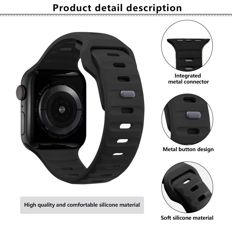 For Apple Watch 42mm / 41mm / 40mm / 38mm Kalebol Sport Silicone Strap(Cloudy Grey) - Watch Bands by Kalebol | Online Shopping South Africa | PMC TechLife | Buy Now Pay Later Mobicred