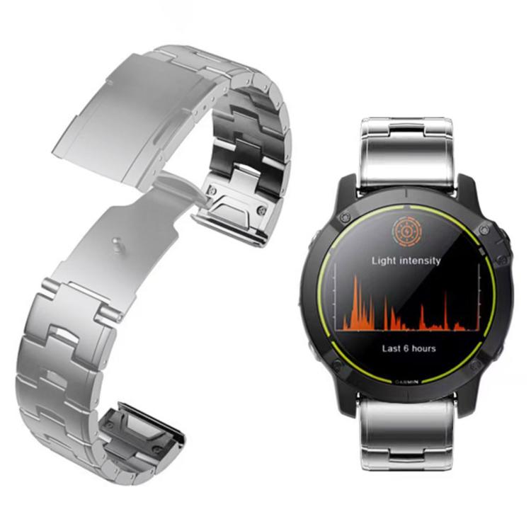 For Garmin Watch 22mm Oracle Titanium Alloy Watch Band(Silver) - free shipping - PMC TechLife - Order now!