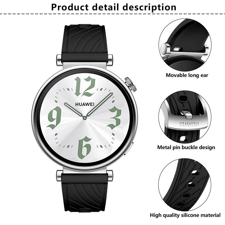 Kalebol 18mm Universal Textured Silicone Silver Buckle Strap(Pink) - free shipping - PMc TechLife - Order now!