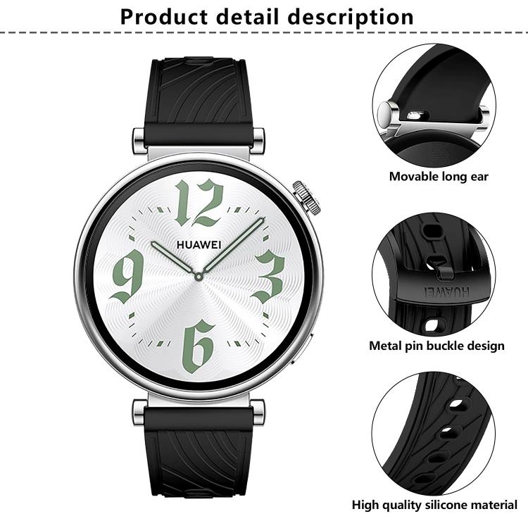 Kalebol 18mm Universal Textured Silicone Black Buckle Strap(Orange) - free shipping - PMc TechLife - Order now!