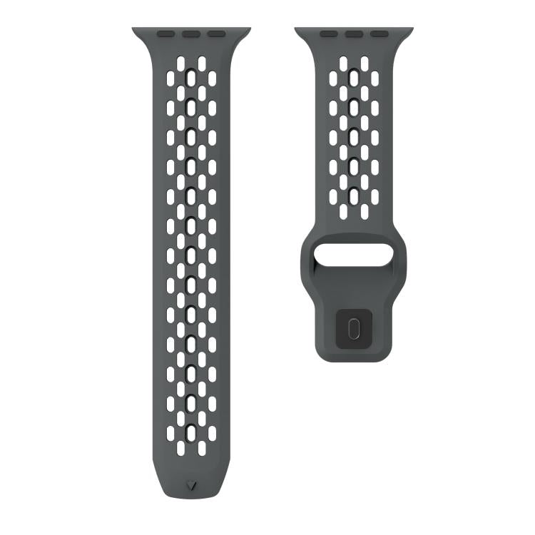 For Apple Watch 46mm / 49mm / 45mm / 44mm Kalebol Mesh Reverse Buckle Silicone Strap(Dark Grey) - Watch Bands by Kalebol | Online Shopping South Africa | PMC TechLife | Buy Now Pay Later Mobicred