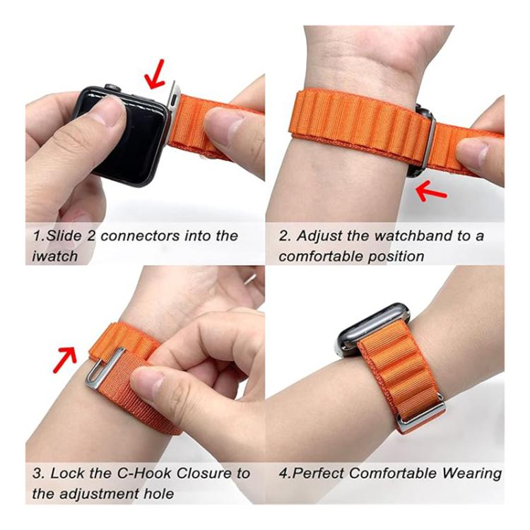 For Apple Watch 42mm / 41mm / 40mm / 38mm Kalebol Aline Nylon Loop Watch Band(Light Grey) - Watch Bands by Kalebol | Online Shopping South Africa | PMC TechLife | Buy Now Pay Later Mobicred