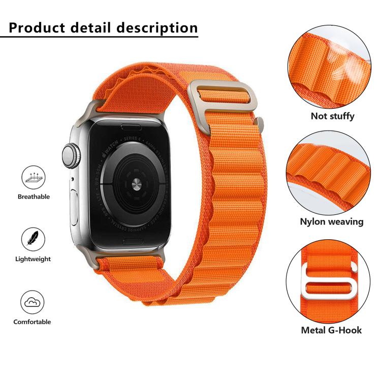 For Apple Watch 46mm / 49mm / 45mm / 44mm Kalebol Aline Nylon Loop Watch Band(Light Grey) - Watch Bands by Kalebol | Online Shopping South Africa | PMC TechLife | Buy Now Pay Later Mobicred