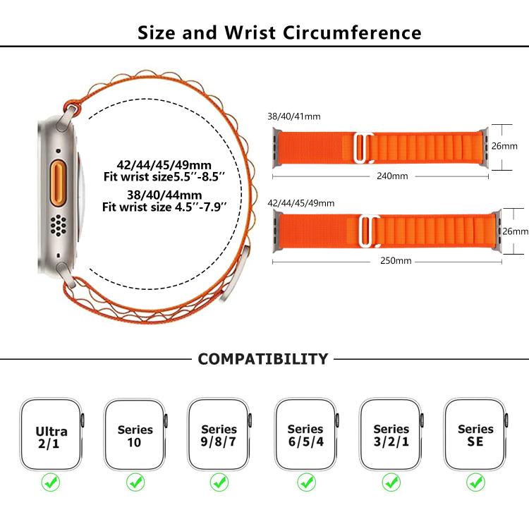 For Apple Watch 42mm / 41mm / 40mm / 38mm Kalebol Aline Nylon Loop Watch Band(Light Grey) - Watch Bands by Kalebol | Online Shopping South Africa | PMC TechLife | Buy Now Pay Later Mobicred