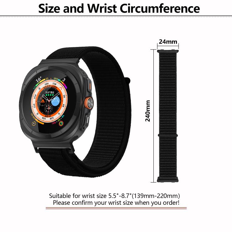 For Samsung Galaxy Watch Ultra 47mm Kalebol Quick Release Nylon Braided Watch Band(Crape) - free shipping - PMc TechLife - Order now!