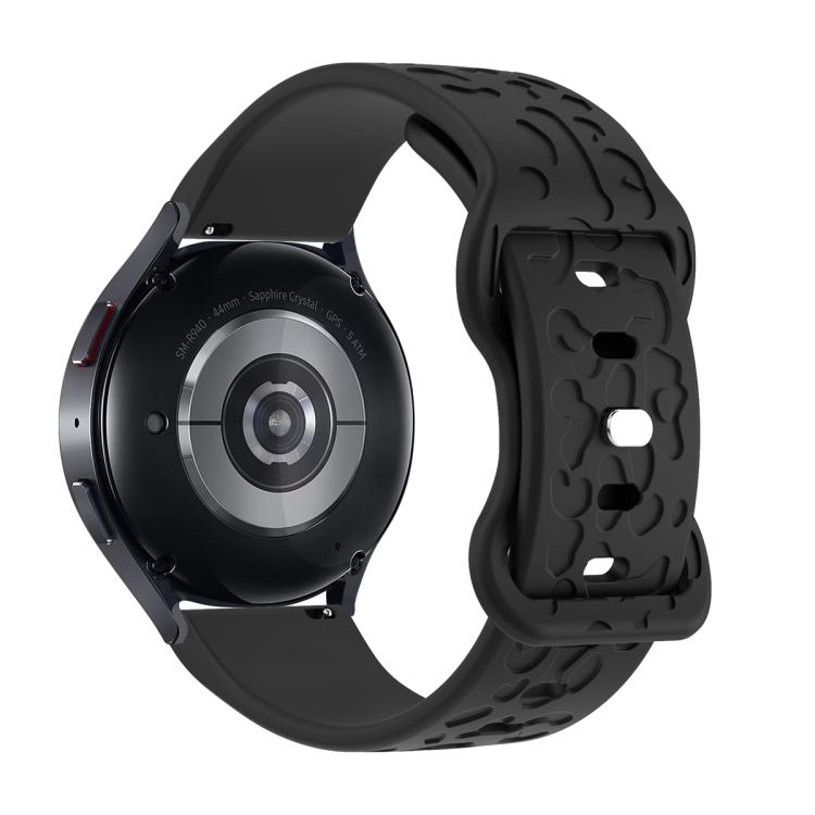 20mm Kalebol Leopard Print Butterfly Buckle Silicone Watch Band(Black) - free shipping - PMc TechLife - Order now!