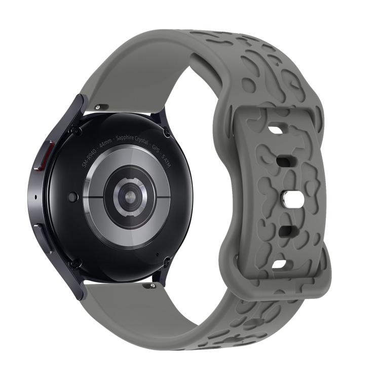 20mm Kalebol Leopard Print Butterfly Buckle Silicone Watch Band(Space Grey) - free shipping - PMc TechLife - Order now!