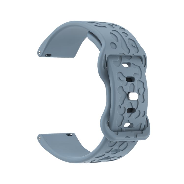 22mm Kalebol Leopard Print Butterfly Buckle Silicone Watch Band(Slate Blue) - free shipping - PMc TechLife - Order now!