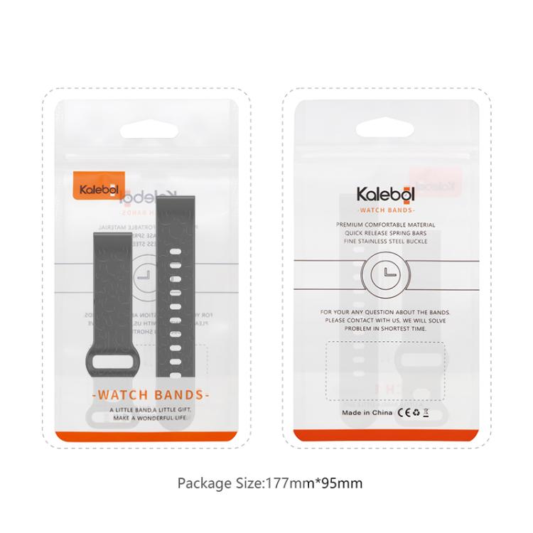 20mm Kalebol Leopard Print Butterfly Buckle Silicone Watch Band(White) - 20mm Bands by Kalebol | Online Shopping South Africa | PMc TechLife | Buy Now Pay Later Mobicred