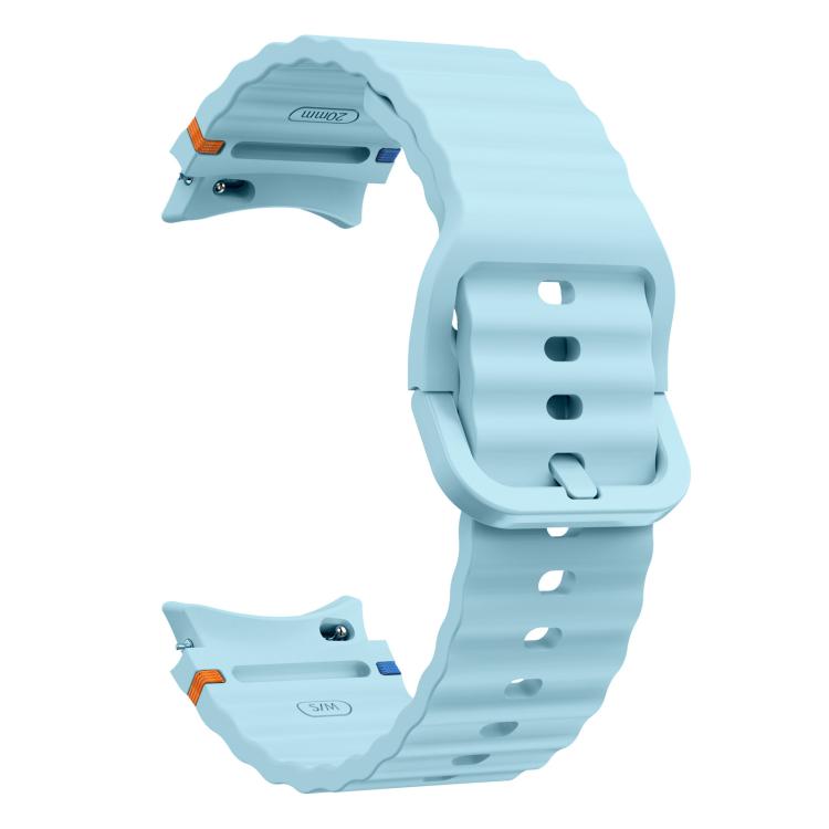For Samsung Galaxy Watch 7  / 6 / 5 / 4 Kalebol Wave Stitching Silicone Watch Band(Light Blue) - free shipping - PMc TechLife - Order now!
