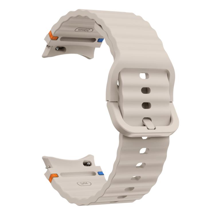 For Samsung Galaxy Watch 7  / 6 / 5 / 4 Kalebol Wave Stitching Silicone Watch Band(Starlight) - free shipping - PMc TechLife - Order now!