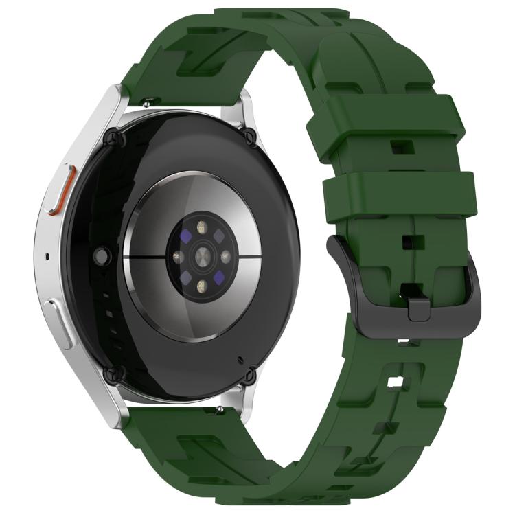 22mm Kalebol Solid Color Black Buckle Round Tail Silicone Watch Band(Army Green) - free shipping - PMc TechLife - Order now!