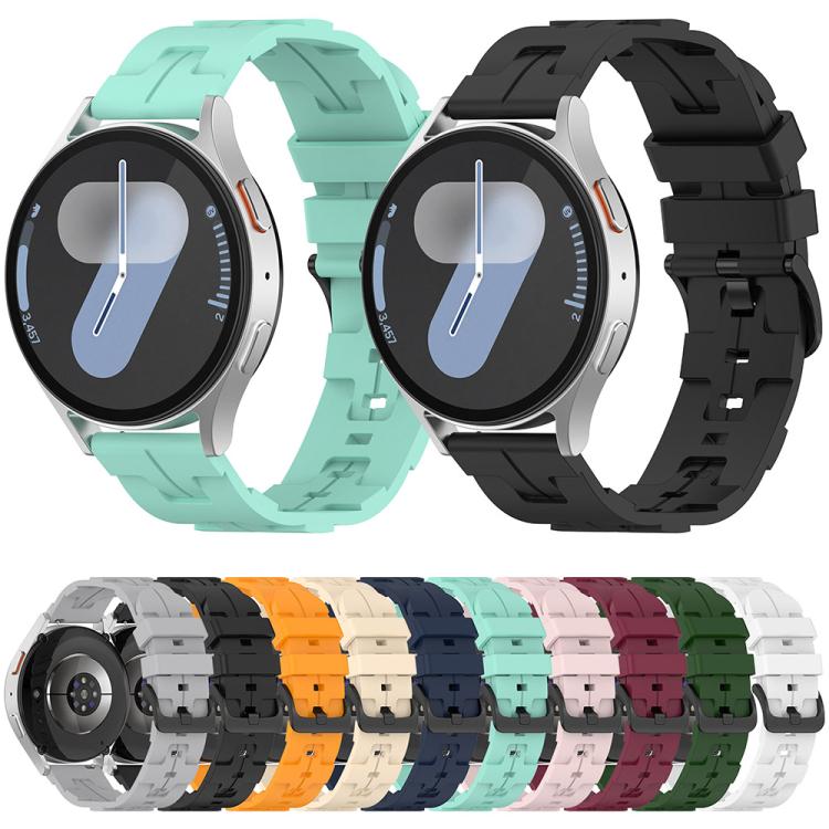 22mm Kalebol Solid Color Black Buckle Round Tail Silicone Watch Band(White) - free shipping - PMc TechLife - Order now!