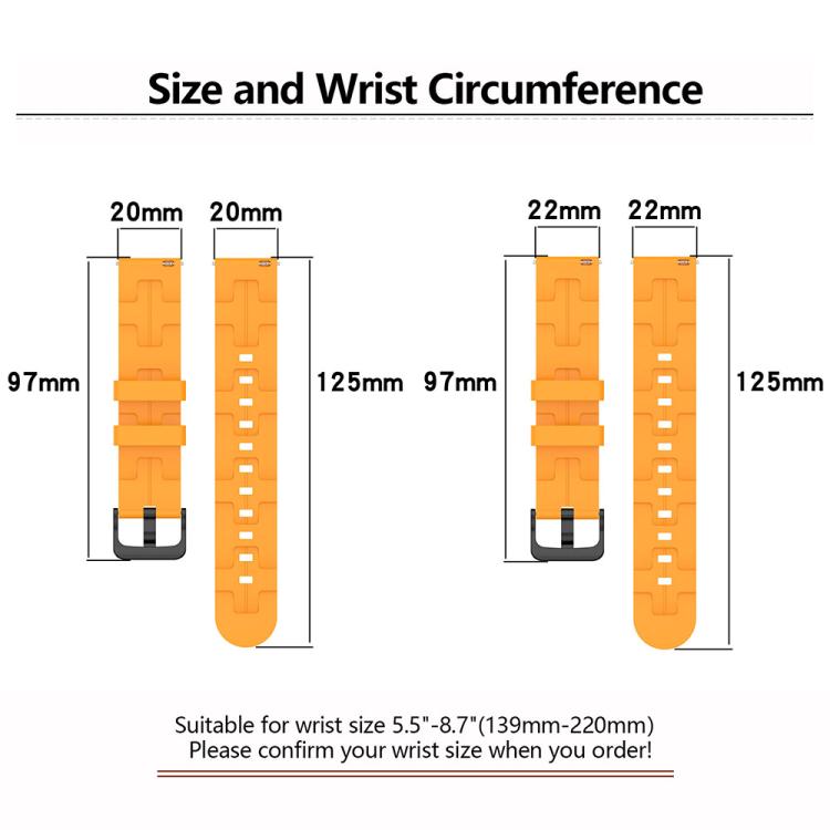 20mm Kalebol Solid Color Black Buckle Round Tail Silicone Watch Band(Rose Pink) - free shipping - PMc TechLife - Order now!