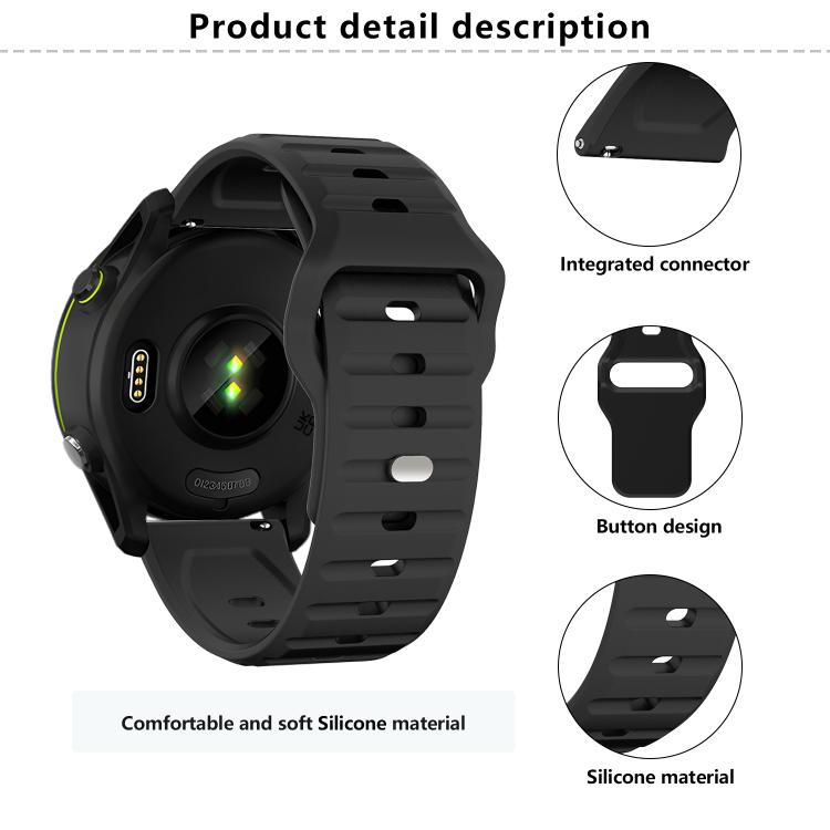 22mm Kalebol Wave Pattern Studded Buckle Silicone Watch Band(Yellow) - free shipping - PMc TechLife - Order now!