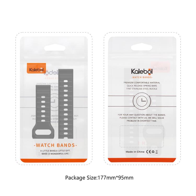 20mm Kalebol Wave Pattern Studded Buckle Silicone Watch Band(Dark Blue) - 20mm Bands by Kalebol | Online Shopping South Africa | PMc TechLife | Buy Now Pay Later Mobicred