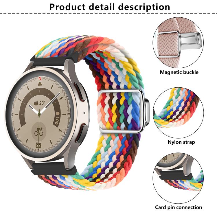 20mm Kalebol Nylon Braided Loop Magnetic Buckle Watch Band(Orange) - 20mm Bands by Kalebol | Online Shopping South Africa | PMc TechLife | Buy Now Pay Later Mobicred