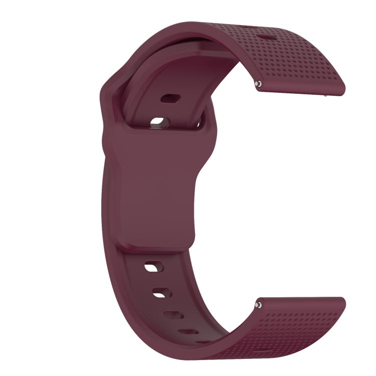 20mm Kalebol Dot Studded Buckle Silicone Watch Band(Wine Red) - free shipping - PMc TechLife - Order now!