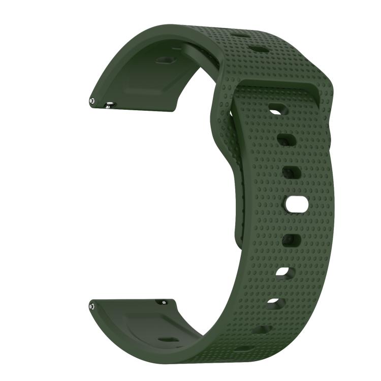 20mm Kalebol Dot Studded Buckle Silicone Watch Band(Army Green) - 20mm Bands by Kalebol | Online Shopping South Africa | PMc TechLife | Buy Now Pay Later Mobicred