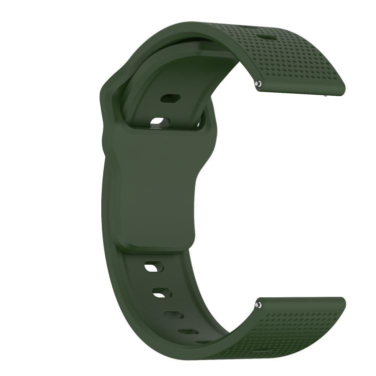 20mm Kalebol Dot Studded Buckle Silicone Watch Band(Army Green) - 20mm Bands by Kalebol | Online Shopping South Africa | PMc TechLife | Buy Now Pay Later Mobicred