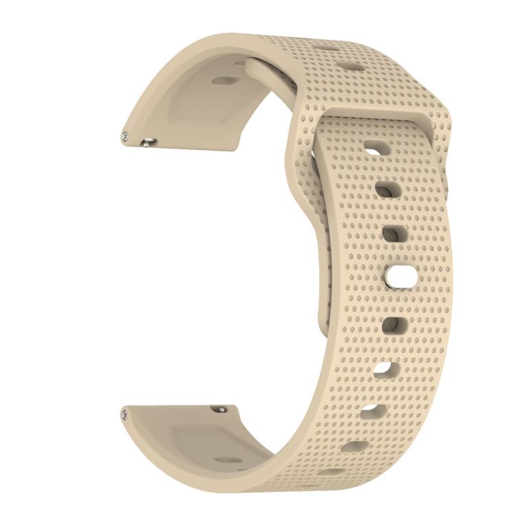 22mm Kalebol Dot Studded Buckle Silicone Watch Band(Cream Color) - 22mm Bands by Kalebol | Online Shopping South Africa | PMc TechLife | Buy Now Pay Later Mobicred