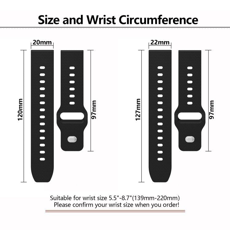 22mm Kalebol Dot Studded Buckle Silicone Watch Band(Grey) - 22mm Bands by Kalebol | Online Shopping South Africa | PMc TechLife | Buy Now Pay Later Mobicred