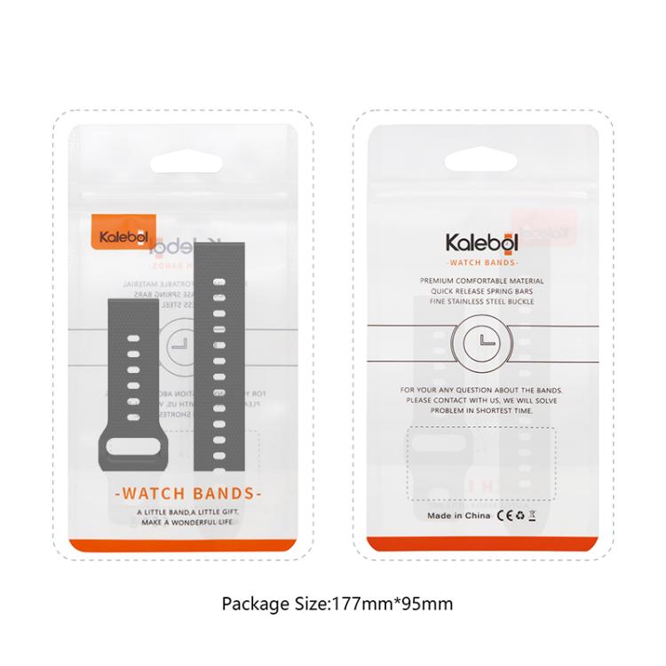 20mm Kalebol Dot Studded Buckle Silicone Watch Band(Black) - 20mm Bands by Kalebol | Online Shopping South Africa | PMc TechLife | Buy Now Pay Later Mobicred