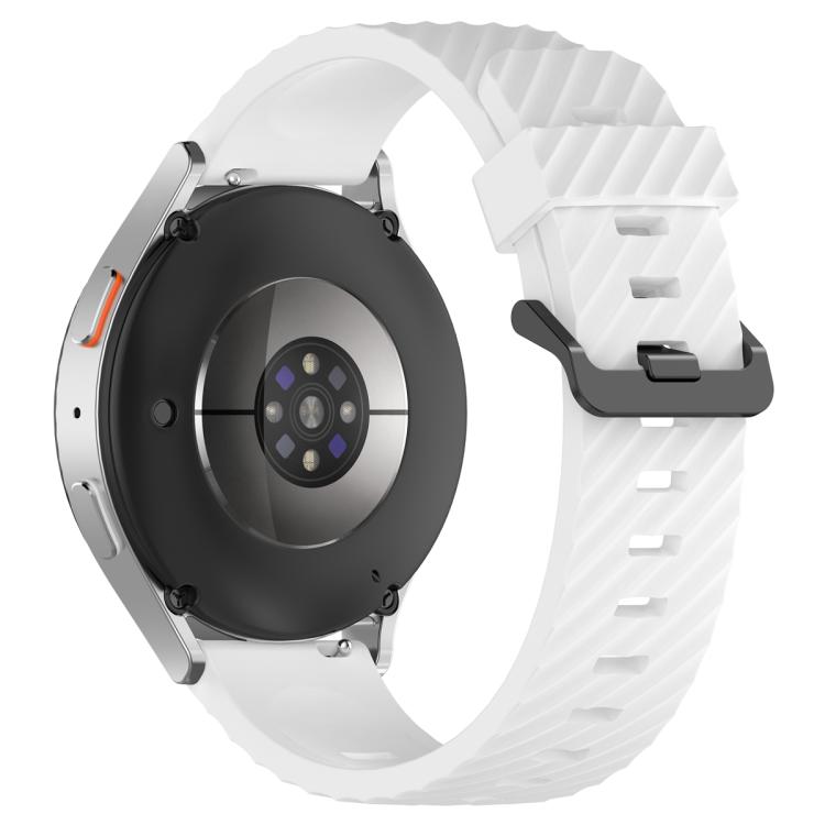 20mm Kalebol Steel Buckle Spruce Silicone Watch Band(White) - 20mm Bands by Kalebol | Online Shopping South Africa | PMc TechLife | Buy Now Pay Later Mobicred